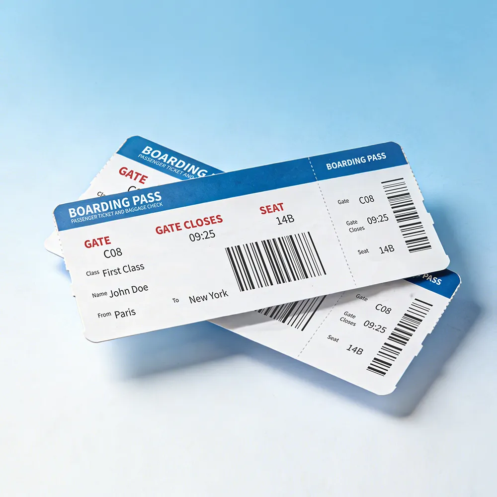 Thermal Card Stock application- boarding pass.webp